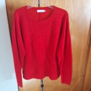 JustFab Bold Red Crew Neck Sweater